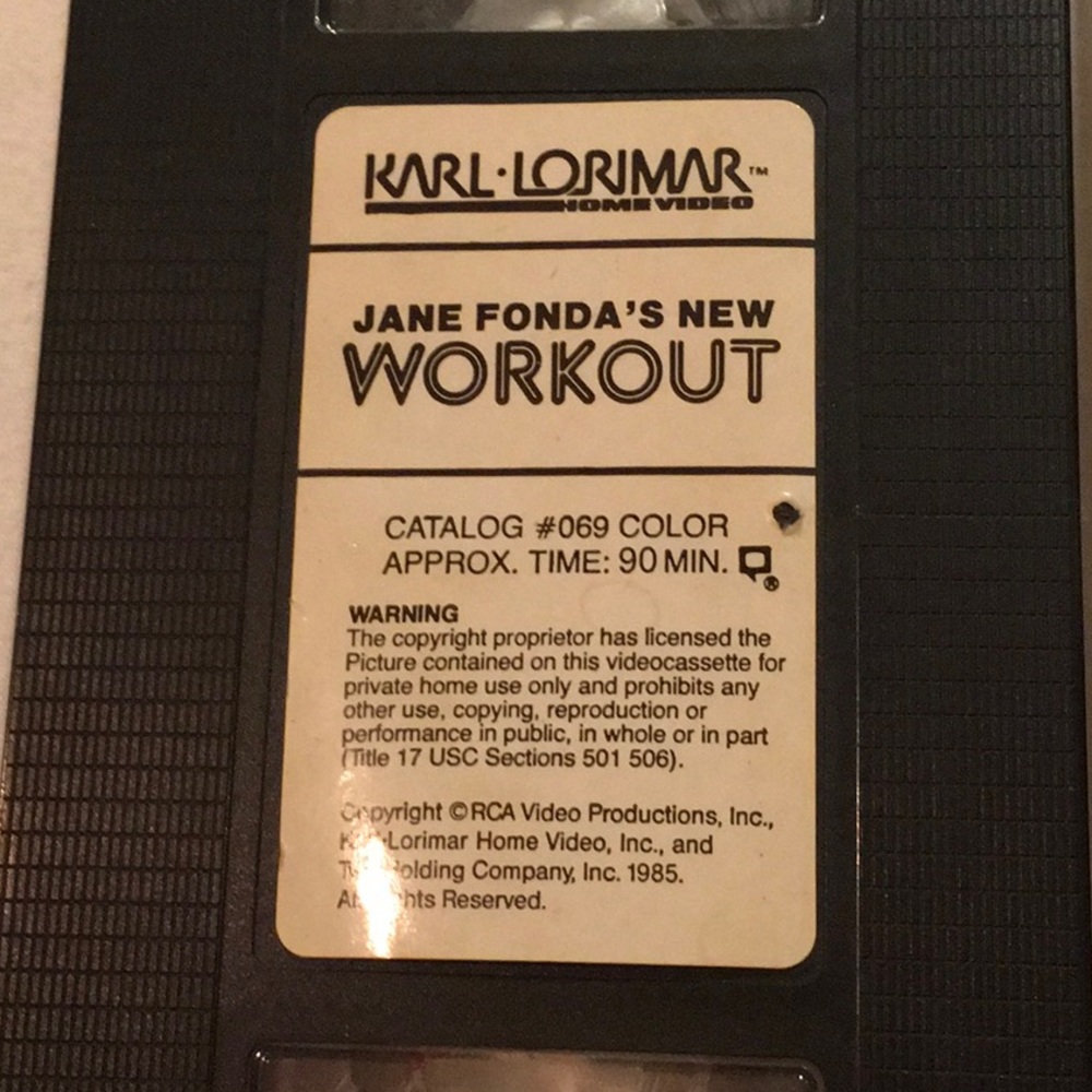 Jane Fonda’s New WORKOUT 1985 VHS